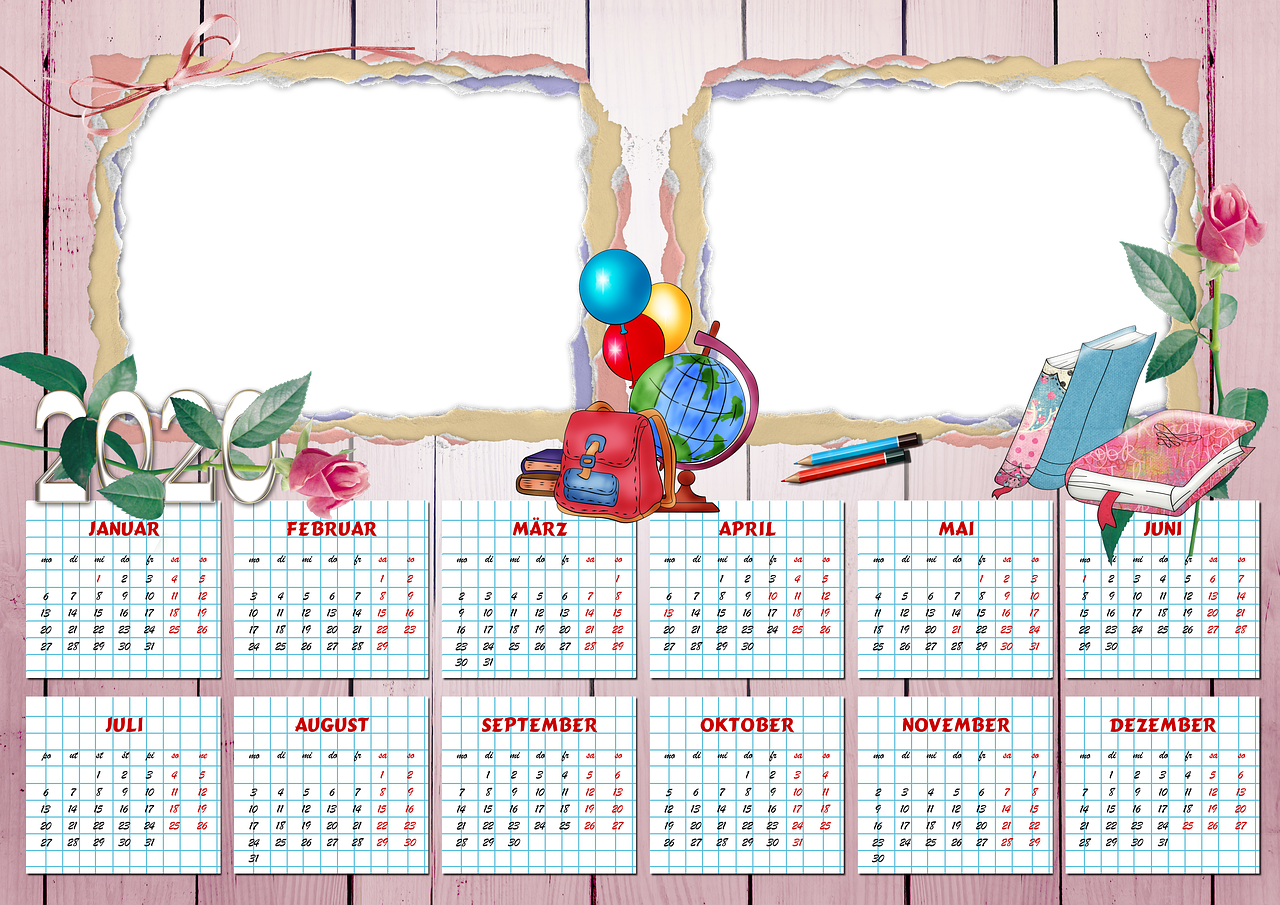 Detail Download Template Kalender 2020 Psd Nomer 42