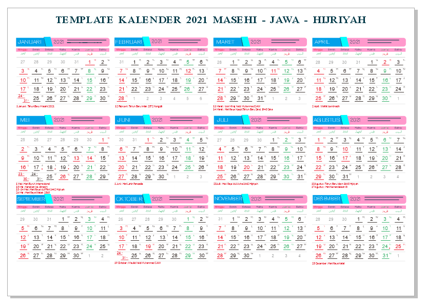 Detail Download Template Kalender 2021 Png Nomer 15