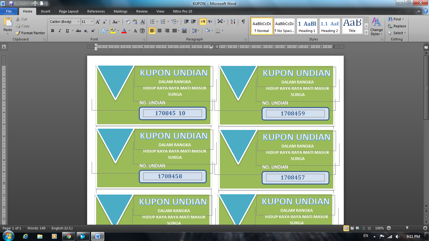 Detail Download Template Kupon Undian Nomer 2