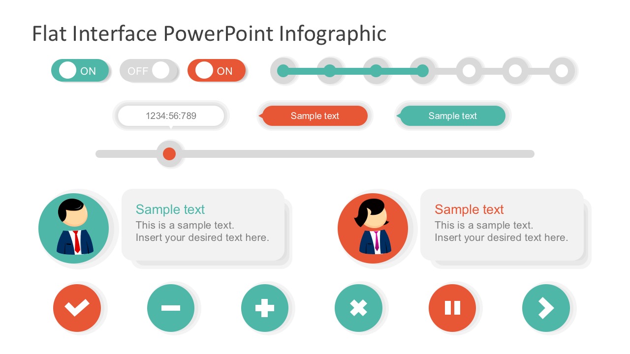 Detail Download Template Ppt Flat Design Nomer 22