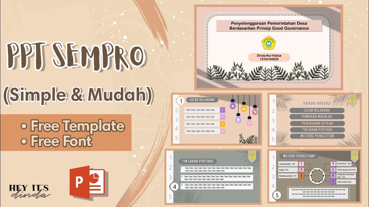 Detail download template ppt seminar proposal menarik gratis koleksi