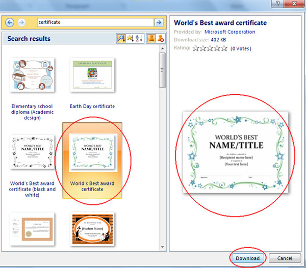 Detail Download Template Sertifikat Ms Word 2007 Nomer 48