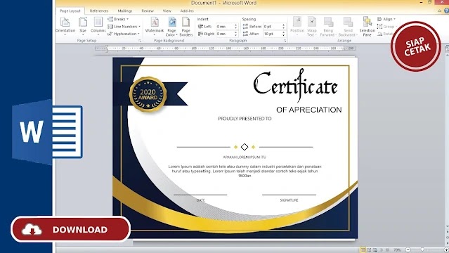 Detail Download Template Sertifikat Word Gratis Nomer 11