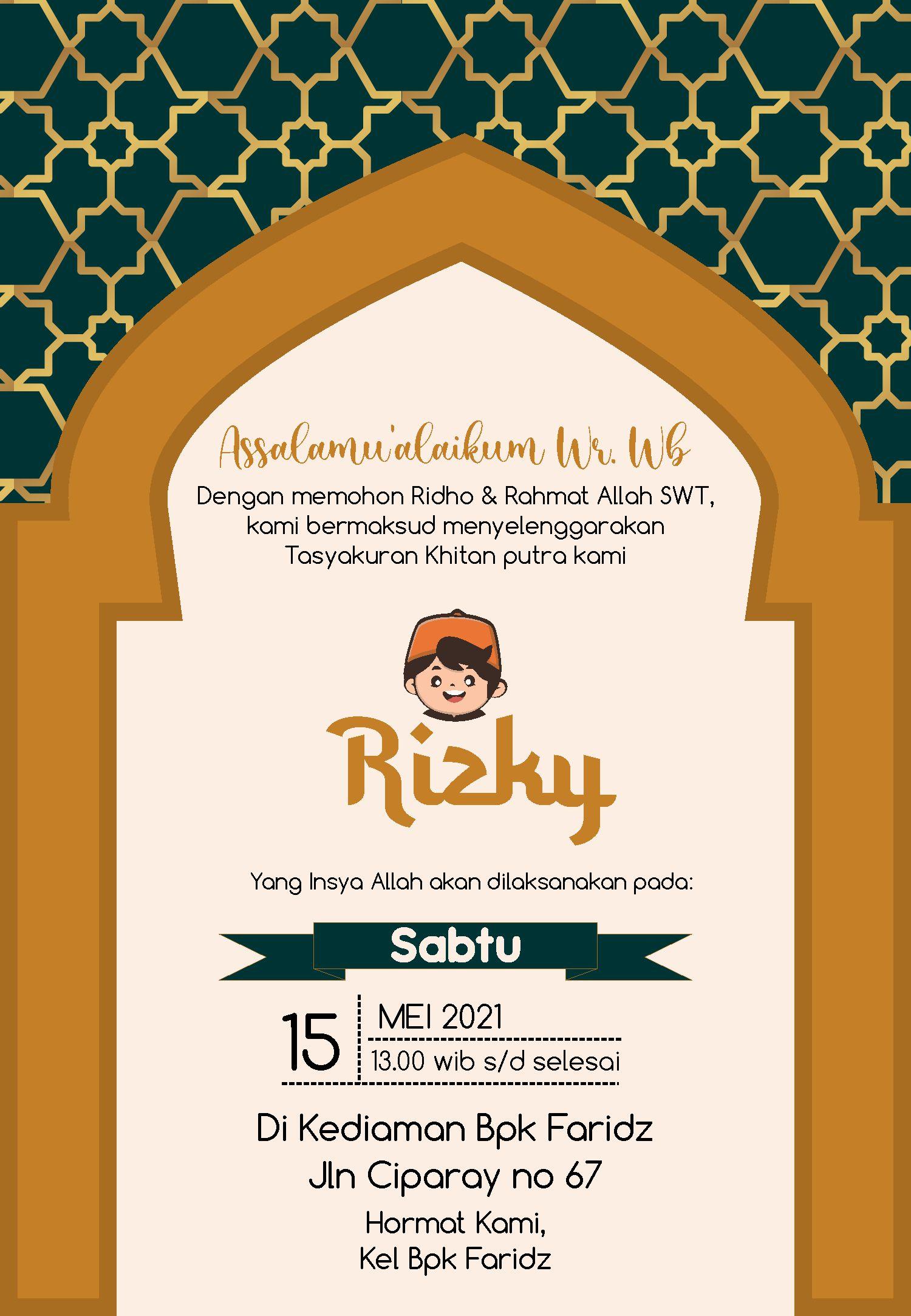 Download Template Undangan Khitanan - 55+ Koleksi Gambar