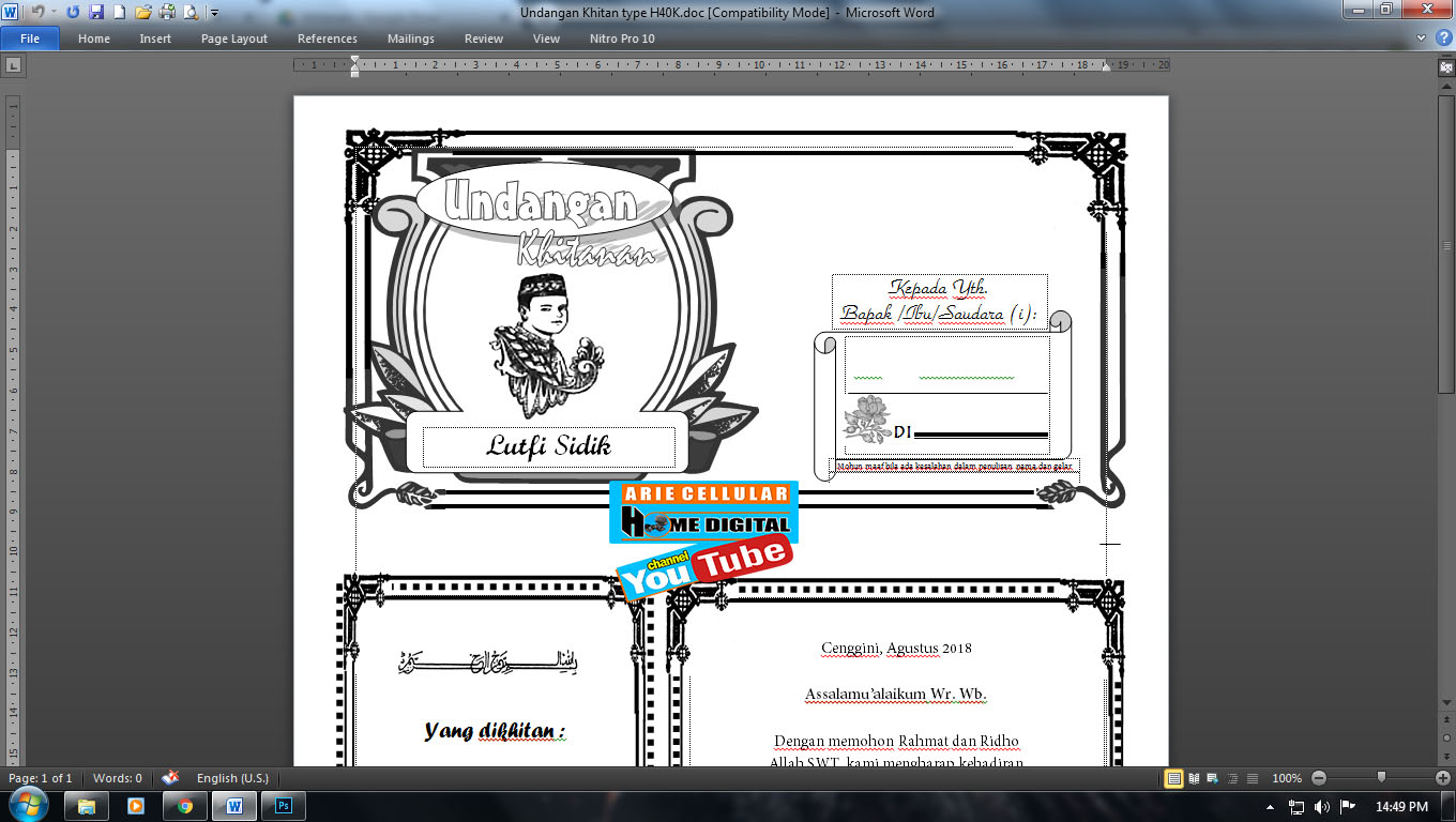 Detail Download Template Undangan Khitanan Koleksi Nomer 49