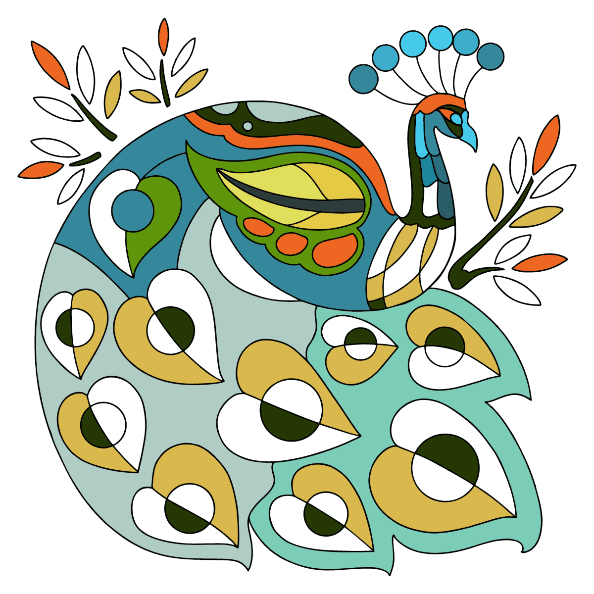 Detail Wie Malt Man Einen Pfau Nomer 16