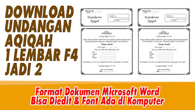 Detail Download Undangan Aqiqah Unik Doc Nomer 4