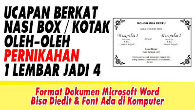 Detail Download Undangan Kotak Nasi Pernikahan Doc Nomer 13