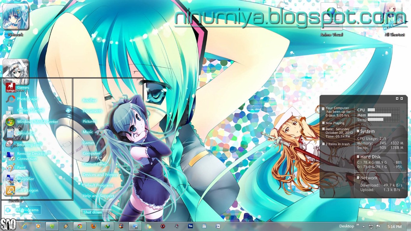 Detail Download Windows 7 Theme Anime Nomer 18
