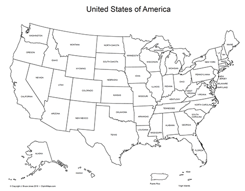 Detail Downloadable Map Of The United States Nomer 19