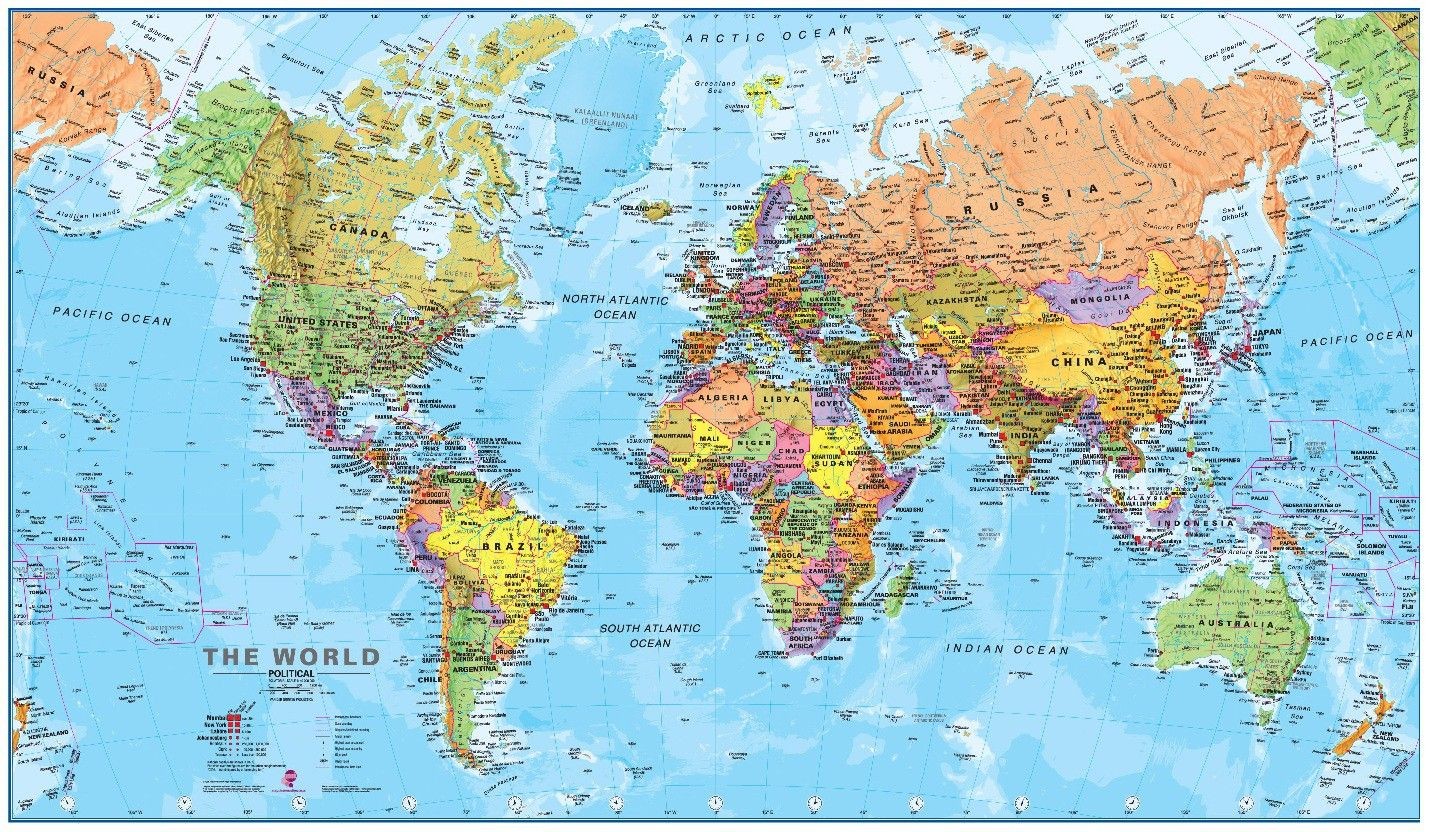 World Map Political Hd Download - 1430X832 Wallpaper - Teahub.io