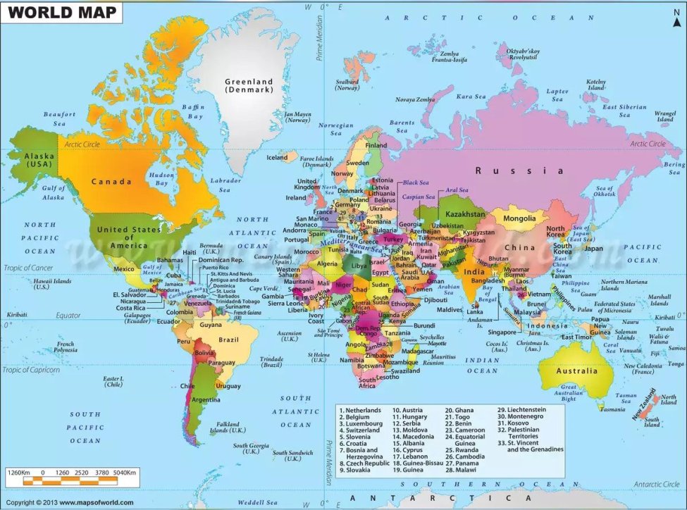 Pdf] World Map Pdf Download | Political Map Of The World Jpg Download