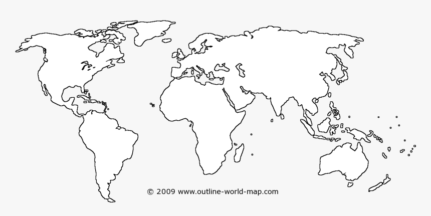 World Map Outline Png, Transparent Png - Kindpng