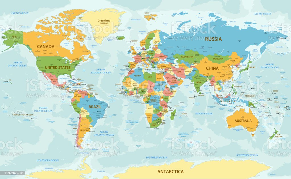World Map Stock Illustration - Download Image Now - Istock