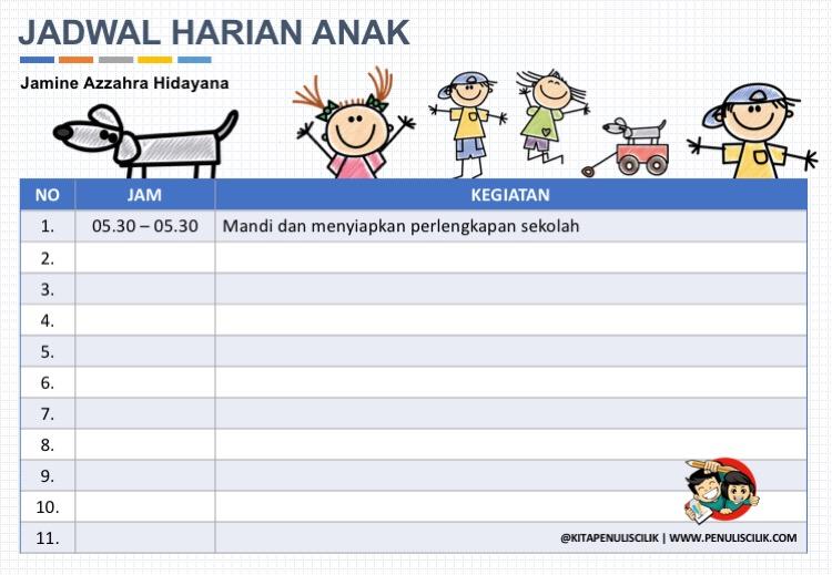 Detail Downloag Jadwal Pelajaran Anak Pakai Gambar Menarik Nomer 43