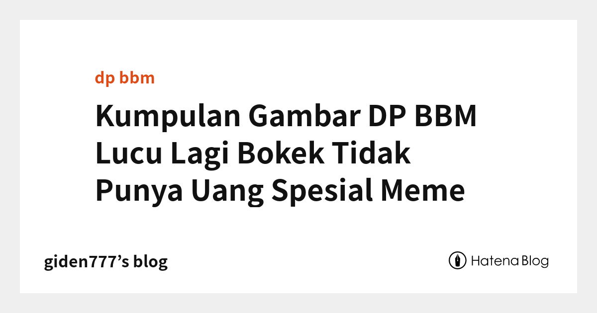 Detail Dp Bbm Ga Punya Uang Nomer 34