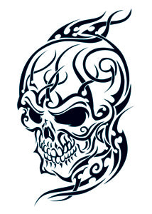 Detail Totenkopf Tattoo Einfach Nomer 17