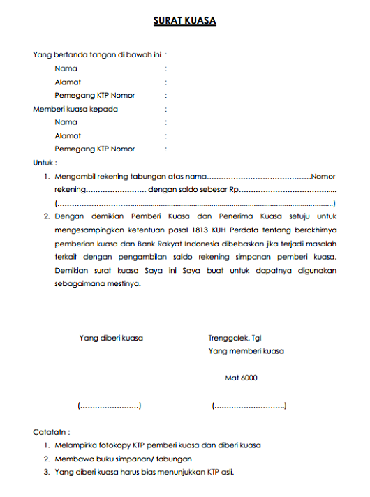 Detail Draft Surat Kuasa Nomer 19