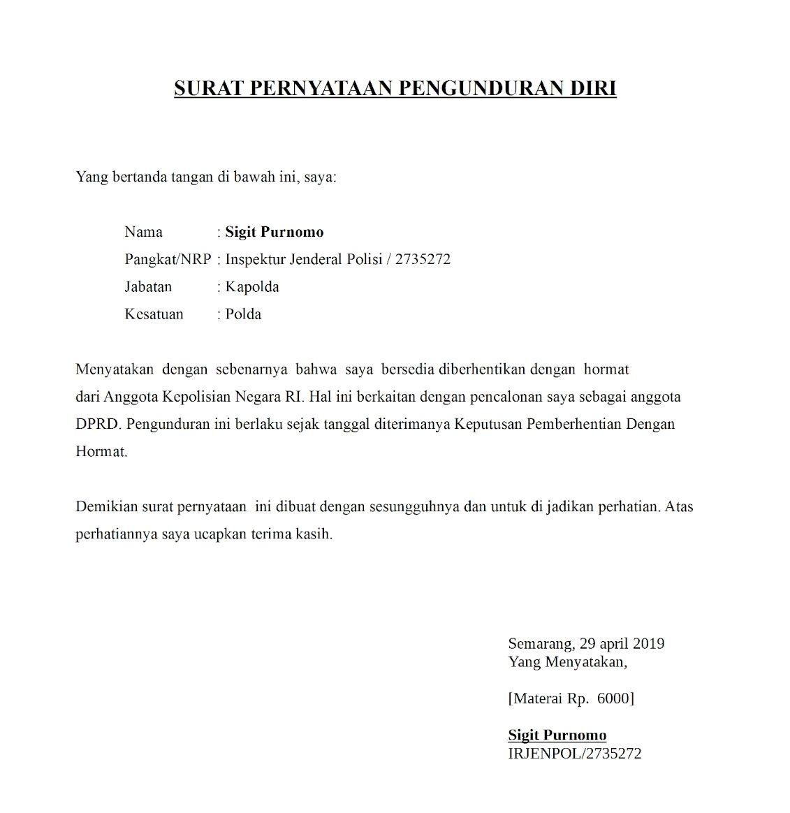 Detail Draft Surat Kuasa Nomer 24