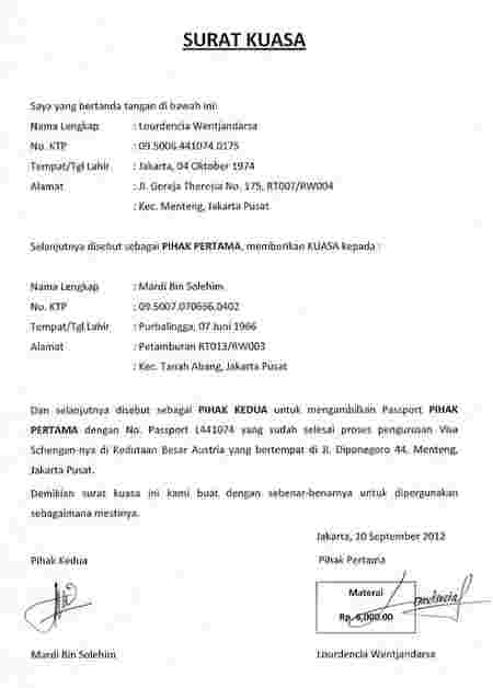 Detail Draft Surat Kuasa Nomer 4