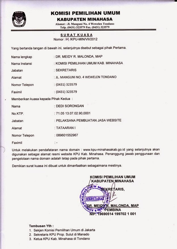 Detail Draft Surat Kuasa Nomer 40
