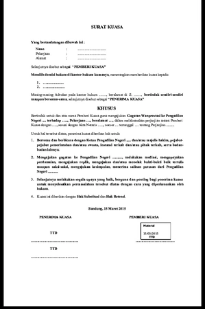 Detail Draft Surat Kuasa Nomer 52