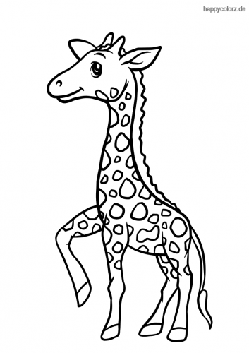 Giraffe Malen Vorlage - KibrisPDR