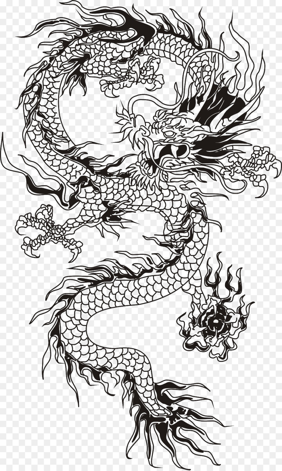 Detail Dragon Drawing Png Nomer 3