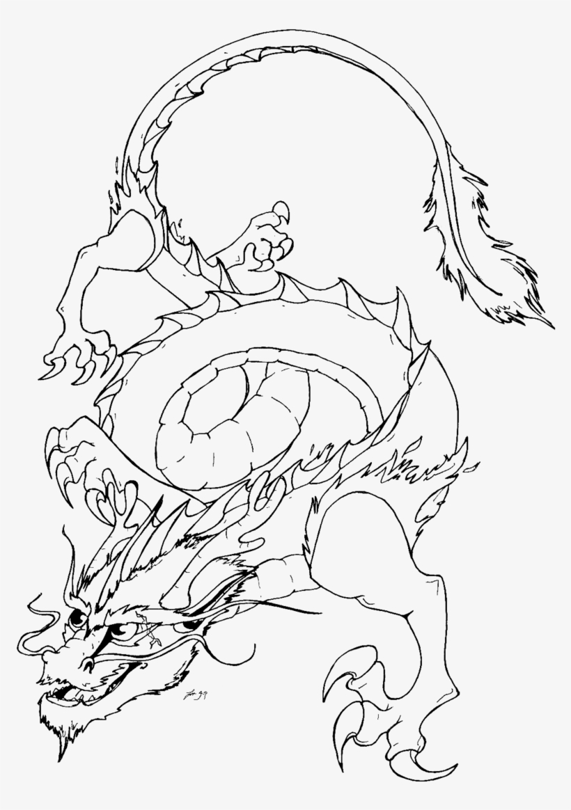 Detail Dragon Drawing Png Nomer 49