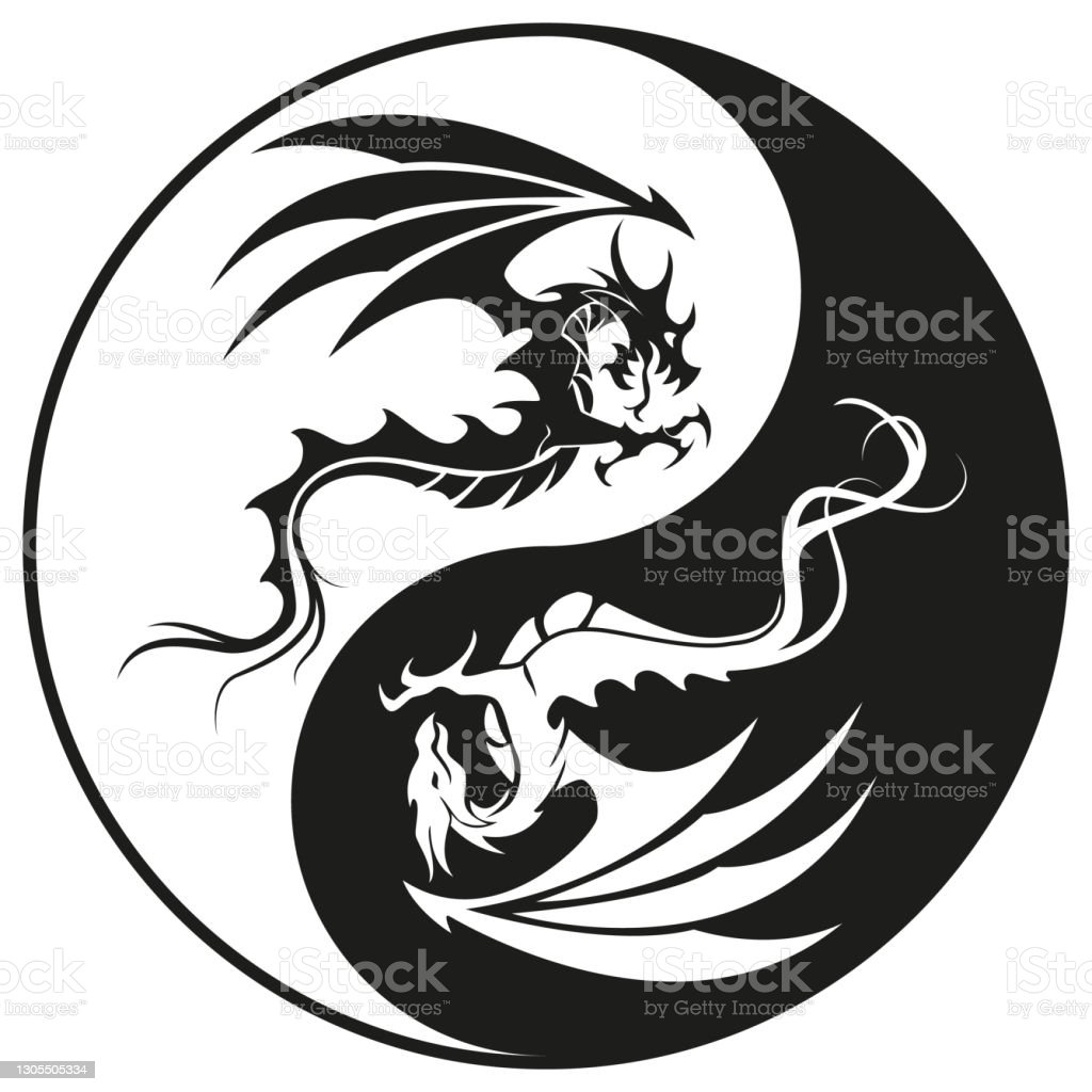 Detail Dragon Image Black And White Nomer 23