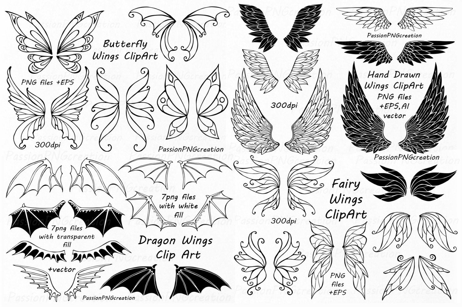 Detail Dragon Wings Clipart Nomer 27