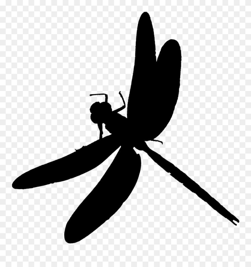 Detail Dragonfly Silhouette Clip Art Nomer 22