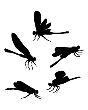 Detail Dragonfly Silhouette Clip Art Nomer 40