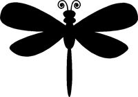 Detail Dragonfly Silhouette Clip Art Nomer 42