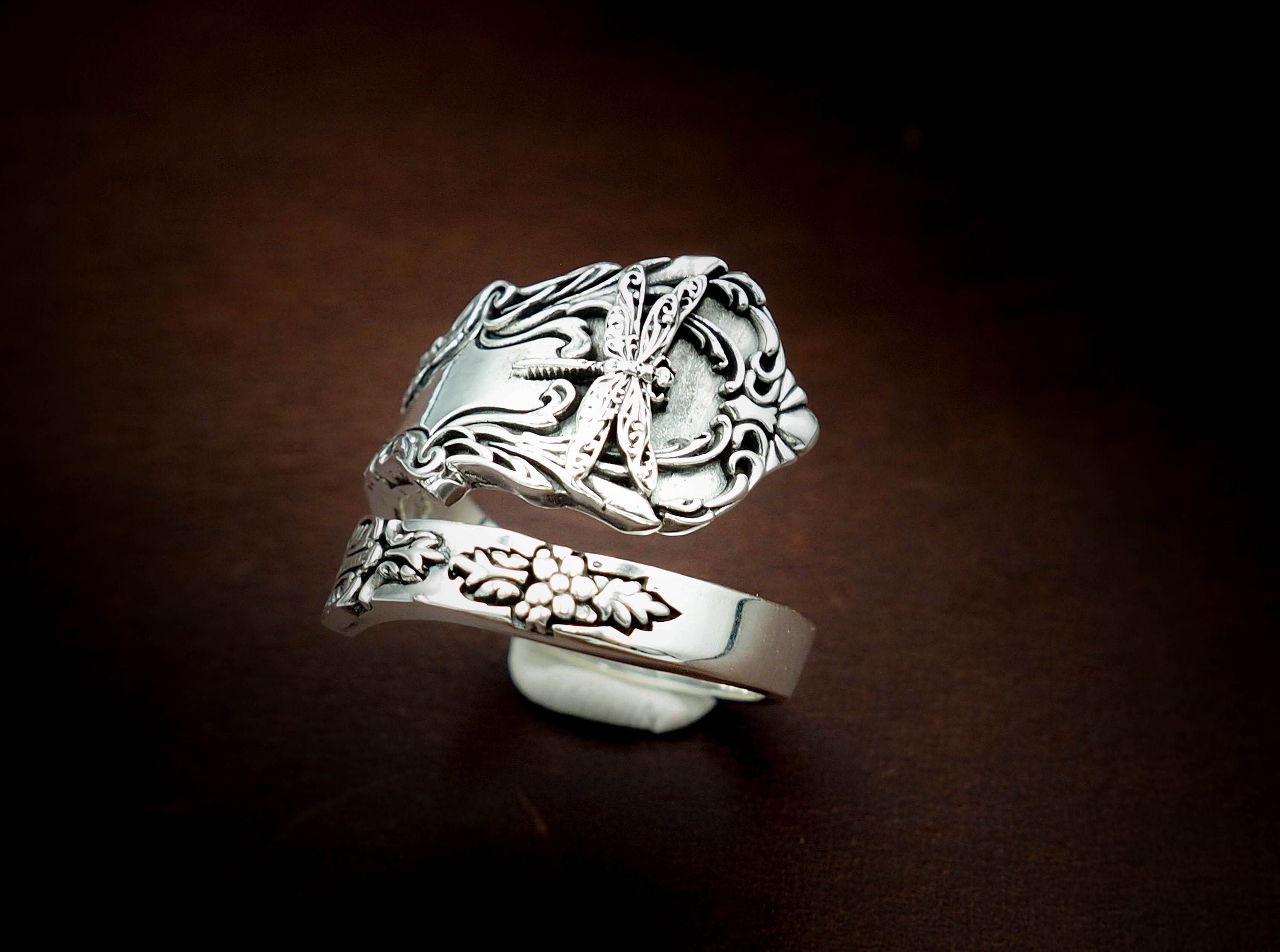 Detail Dragonfly Spoon Ring Nomer 11