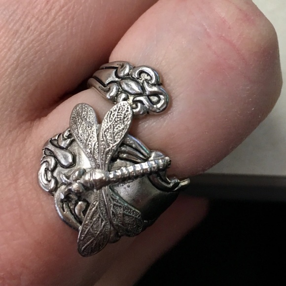 Detail Dragonfly Spoon Ring Nomer 26