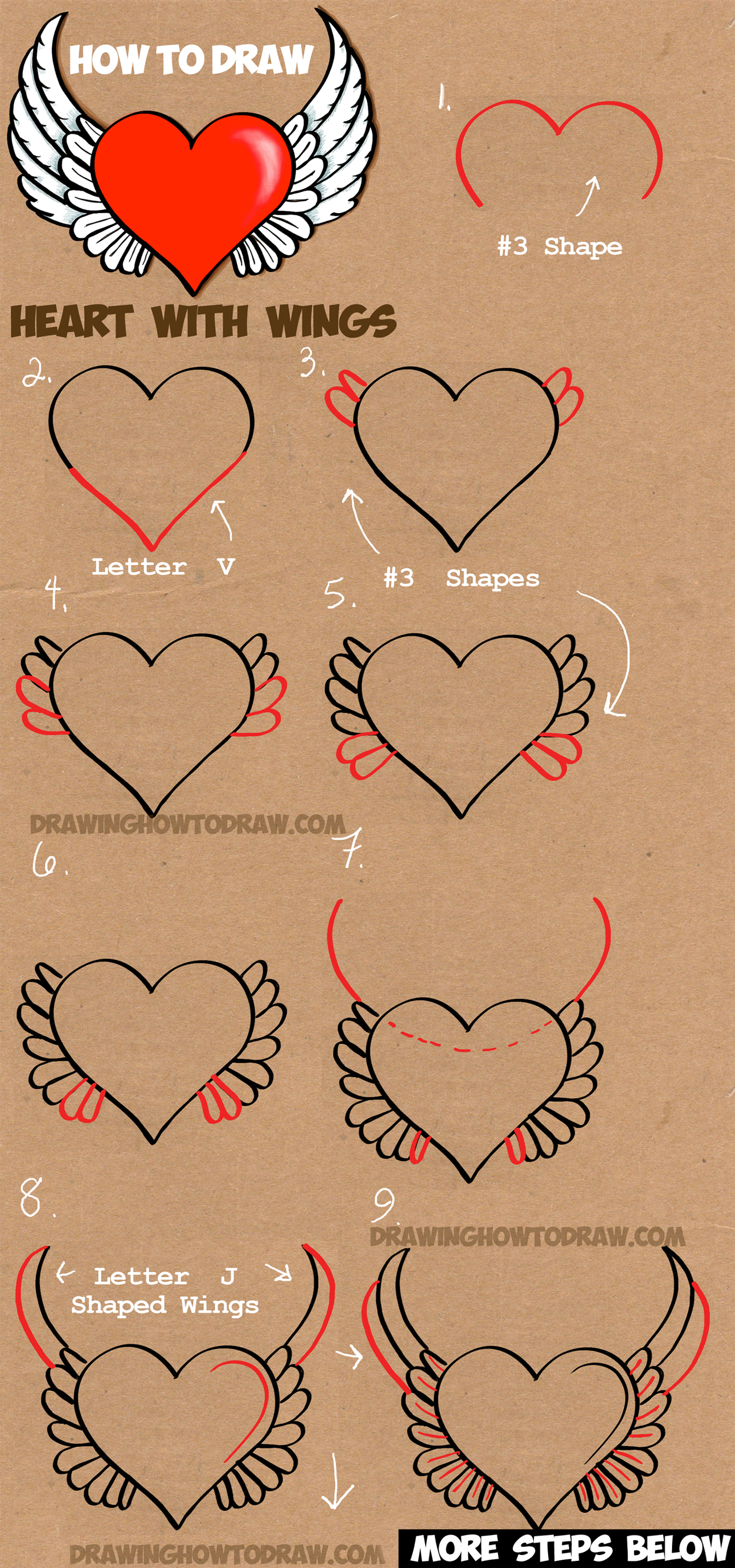 Detail Drawing Angel Wings Step By Step Nomer 37