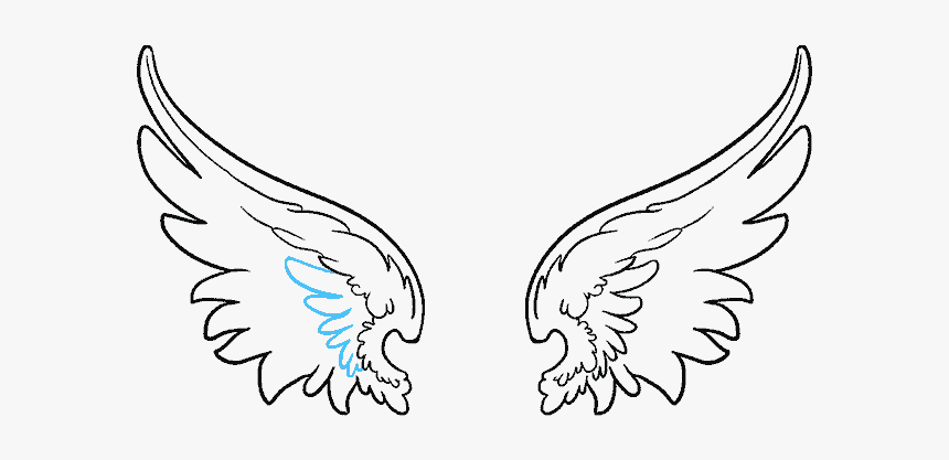 Detail Drawing Easy Angel Wings Nomer 15