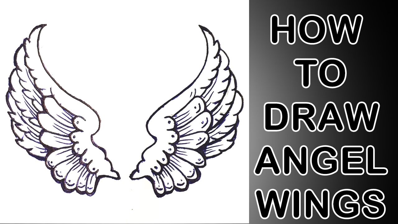 Detail Drawing Easy Angel Wings Nomer 42