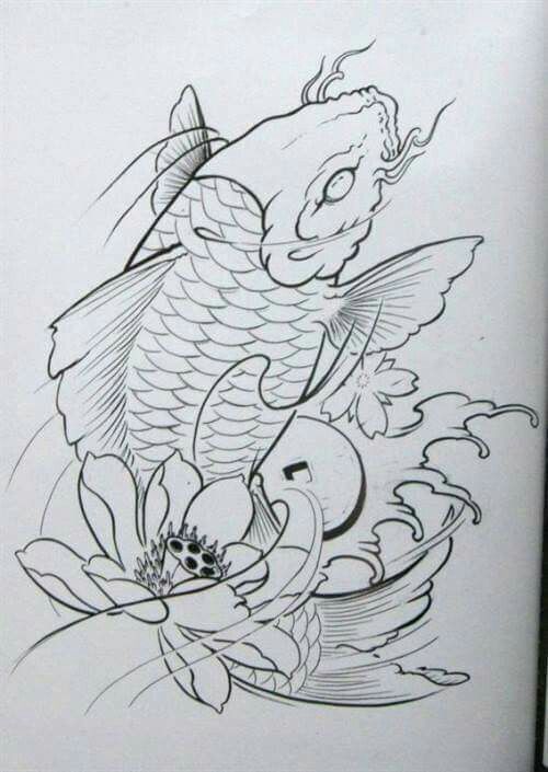 Detail Drawing Ikan Koi Nomer 17