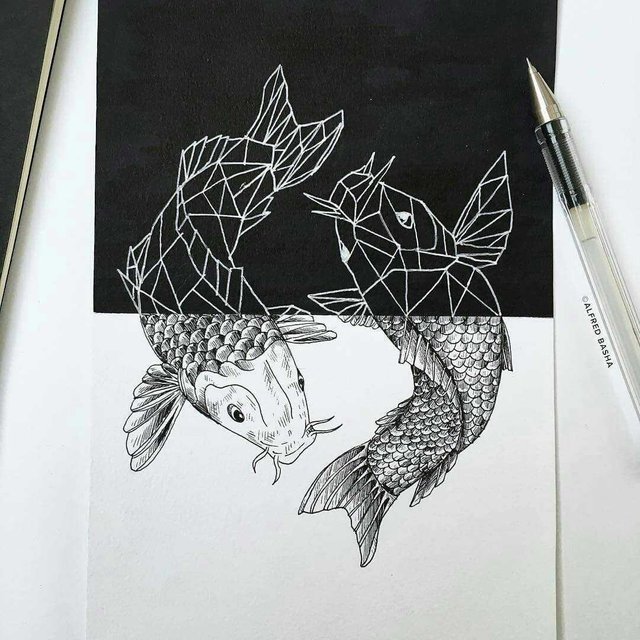 Detail Drawing Ikan Koi Nomer 32