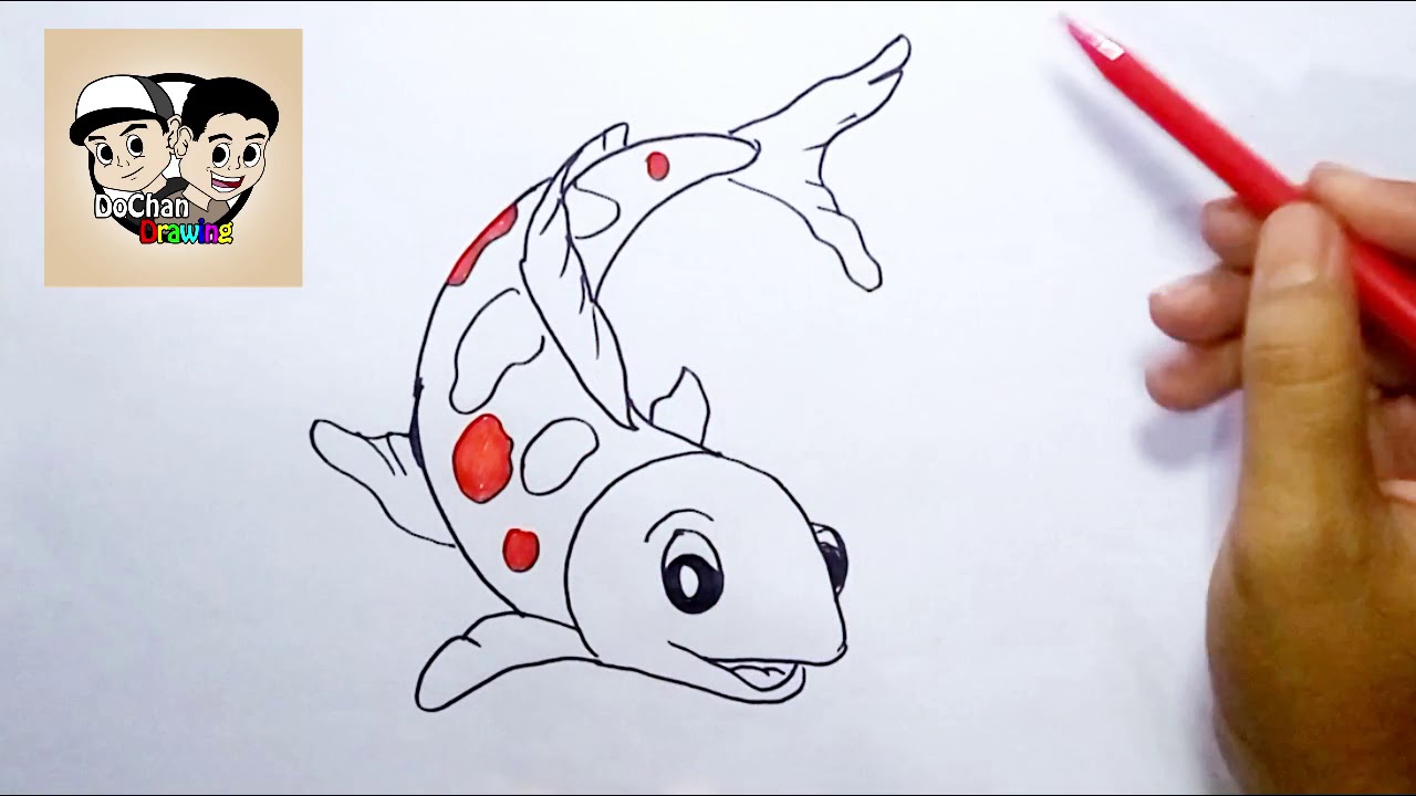 Detail Drawing Ikan Koi Nomer 35