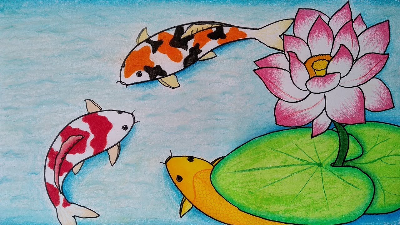 Detail Drawing Ikan Koi Nomer 36