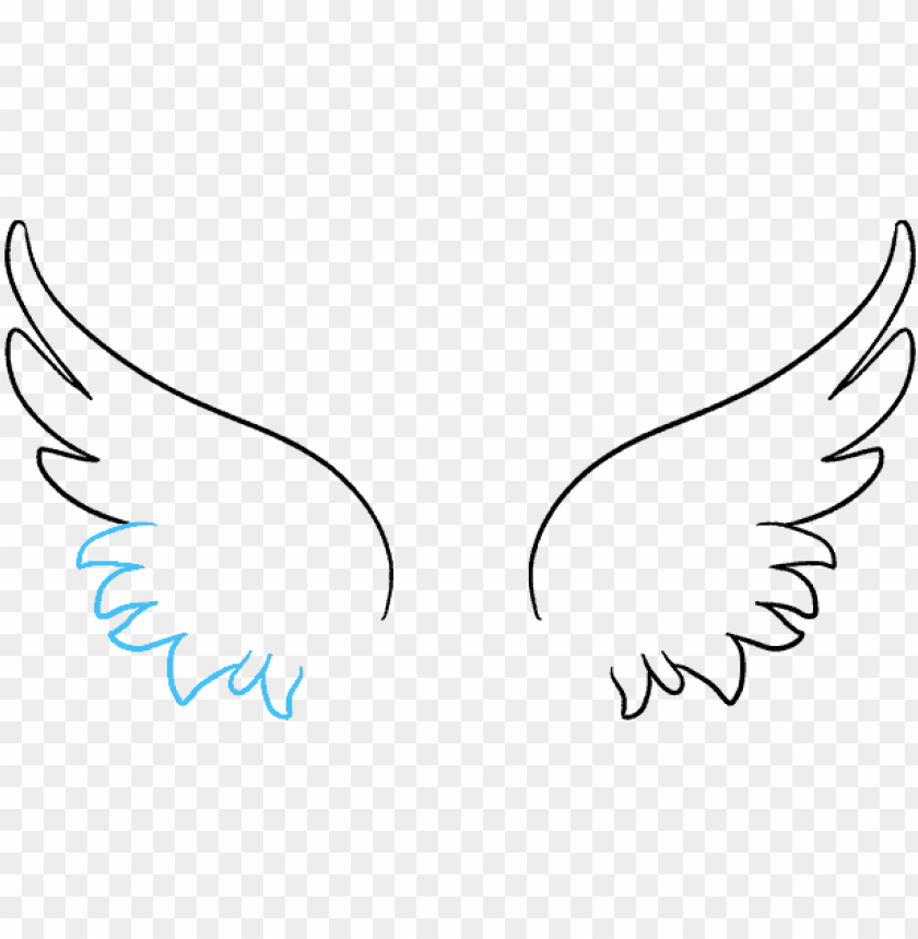 Detail Drawing Simple Angel Wings Nomer 26