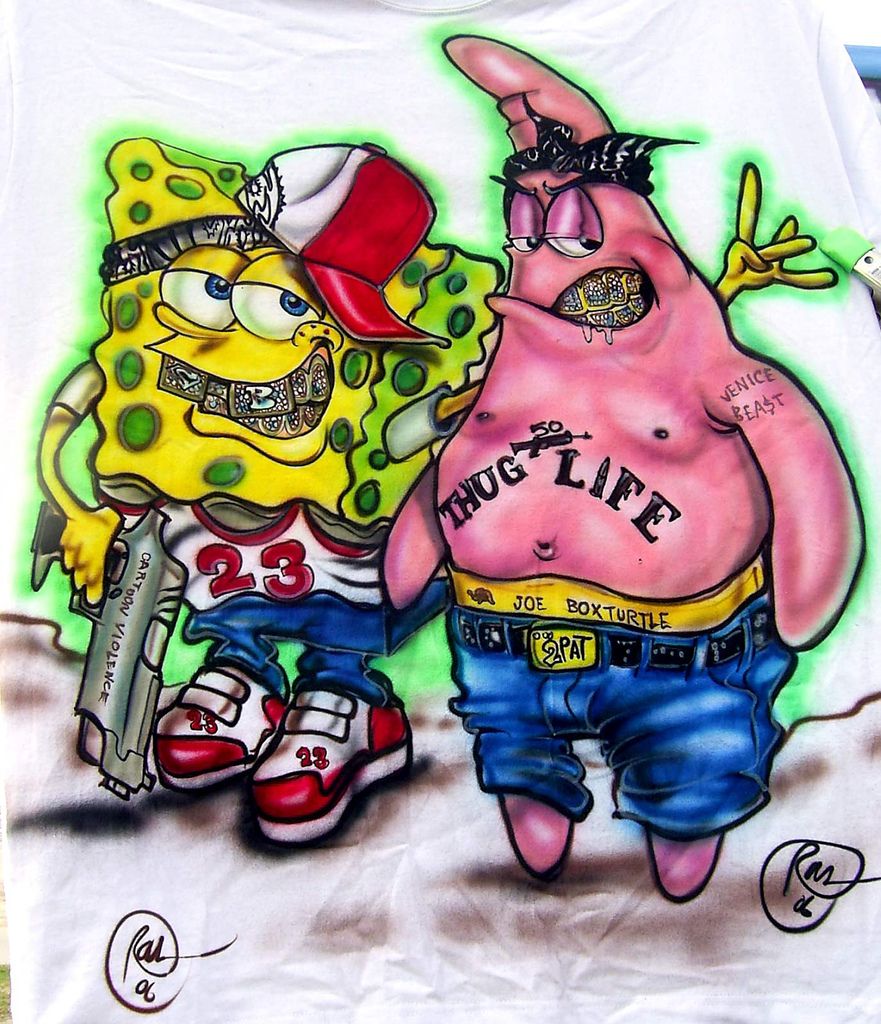 Detail Drawings Of Gangster Spongebob Nomer 17