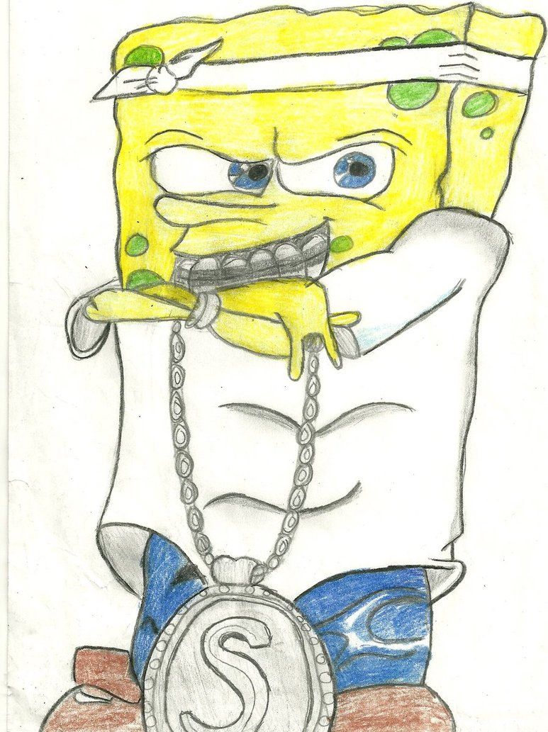 Detail Drawings Of Gangster Spongebob Nomer 24