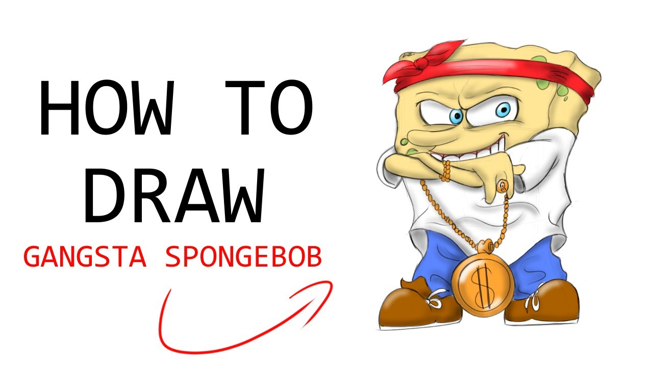 Detail Drawings Of Gangster Spongebob Nomer 31