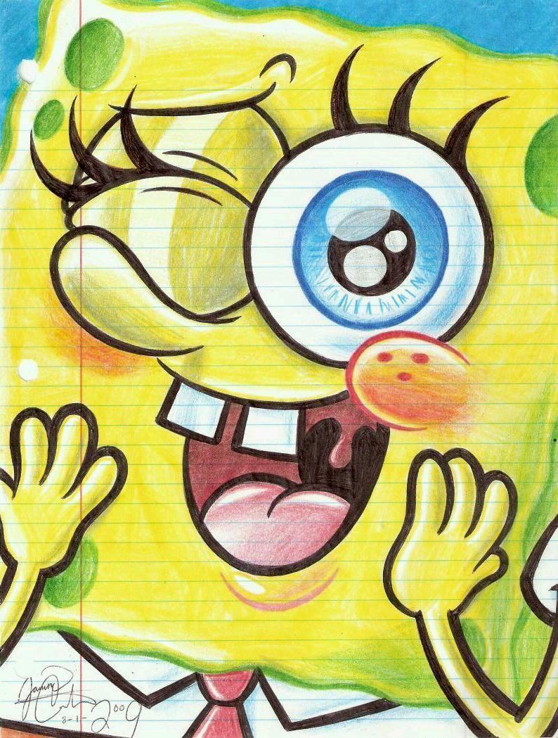 Detail Drawings Of Gangster Spongebob Nomer 47