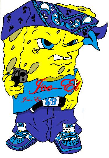 Detail Drawings Of Gangster Spongebob Nomer 7