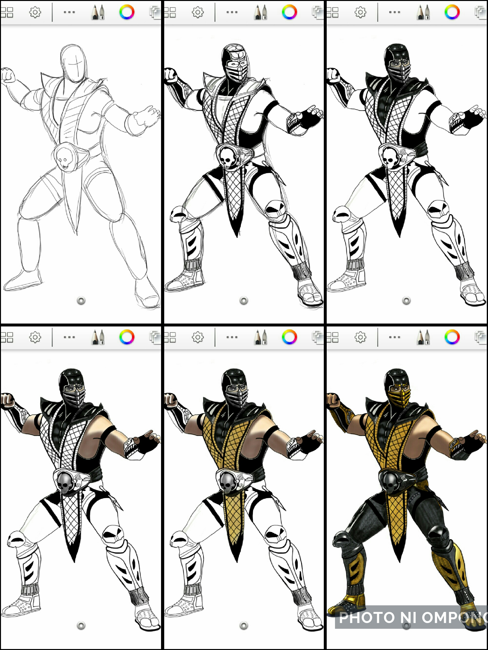 Detail Drawings Of Scorpion From Mortal Kombat Nomer 22